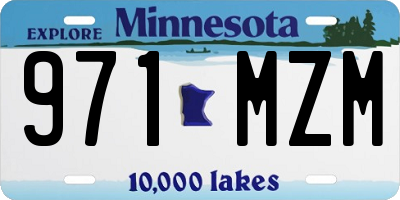 MN license plate 971MZM