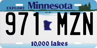 MN license plate 971MZN