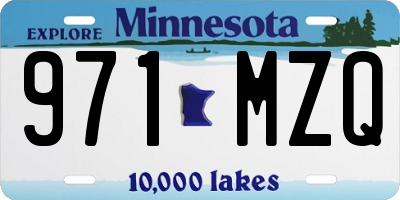 MN license plate 971MZQ