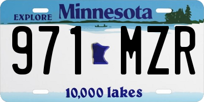 MN license plate 971MZR