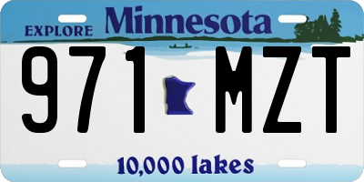 MN license plate 971MZT