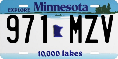 MN license plate 971MZV