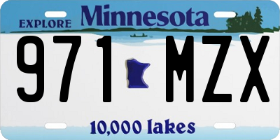 MN license plate 971MZX