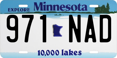 MN license plate 971NAD