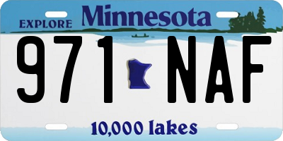 MN license plate 971NAF