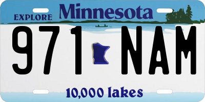 MN license plate 971NAM