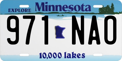 MN license plate 971NAO