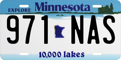 MN license plate 971NAS