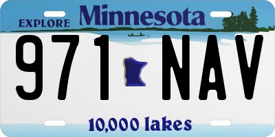 MN license plate 971NAV