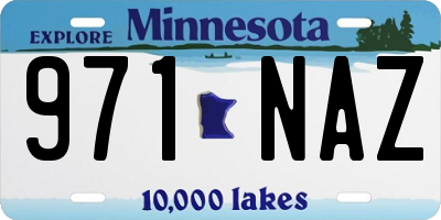 MN license plate 971NAZ