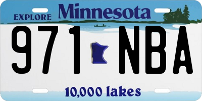 MN license plate 971NBA