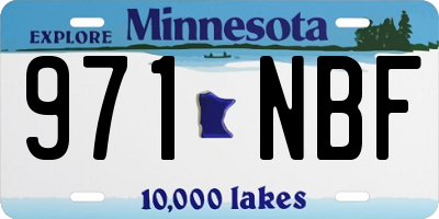 MN license plate 971NBF
