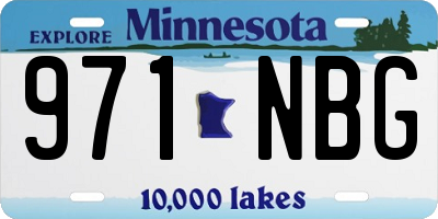 MN license plate 971NBG