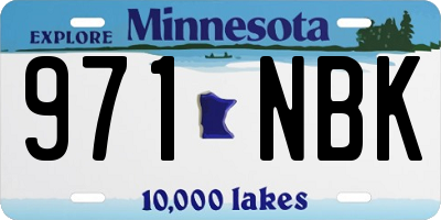 MN license plate 971NBK