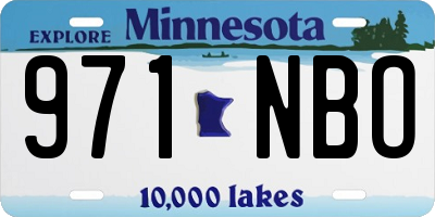 MN license plate 971NBO