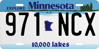 MN license plate 971NCX