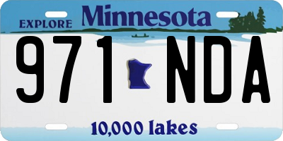 MN license plate 971NDA
