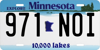 MN license plate 971NOI