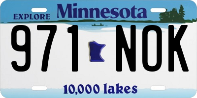 MN license plate 971NOK
