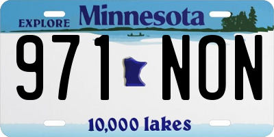 MN license plate 971NON