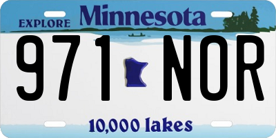 MN license plate 971NOR