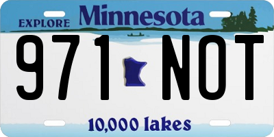 MN license plate 971NOT
