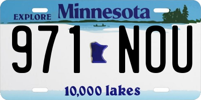 MN license plate 971NOU