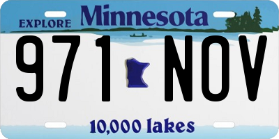 MN license plate 971NOV
