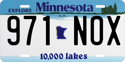 MN license plate 971NOX