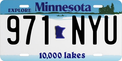 MN license plate 971NYU