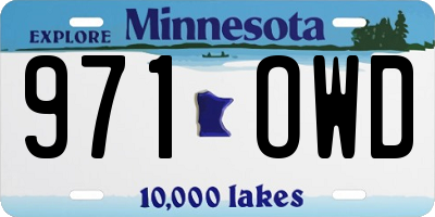 MN license plate 971OWD