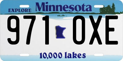MN license plate 971OXE