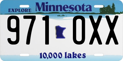MN license plate 971OXX