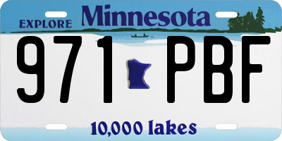 MN license plate 971PBF