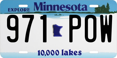 MN license plate 971POW