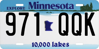 MN license plate 971QQK
