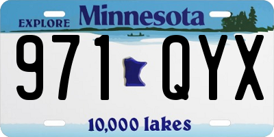 MN license plate 971QYX