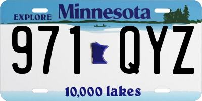 MN license plate 971QYZ