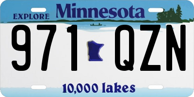 MN license plate 971QZN