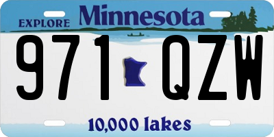 MN license plate 971QZW