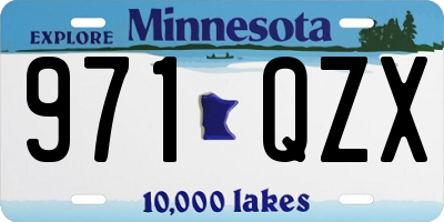MN license plate 971QZX