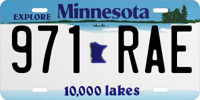 MN license plate 971RAE