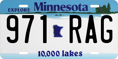 MN license plate 971RAG