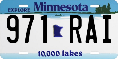 MN license plate 971RAI