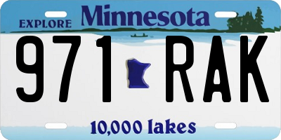 MN license plate 971RAK