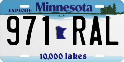 MN license plate 971RAL