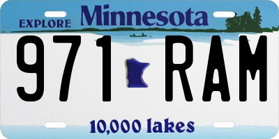 MN license plate 971RAM