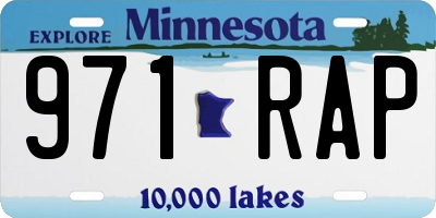 MN license plate 971RAP