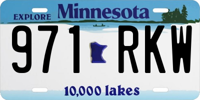 MN license plate 971RKW
