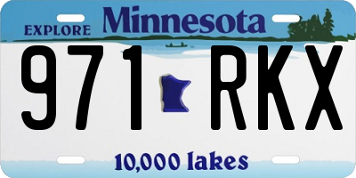 MN license plate 971RKX
